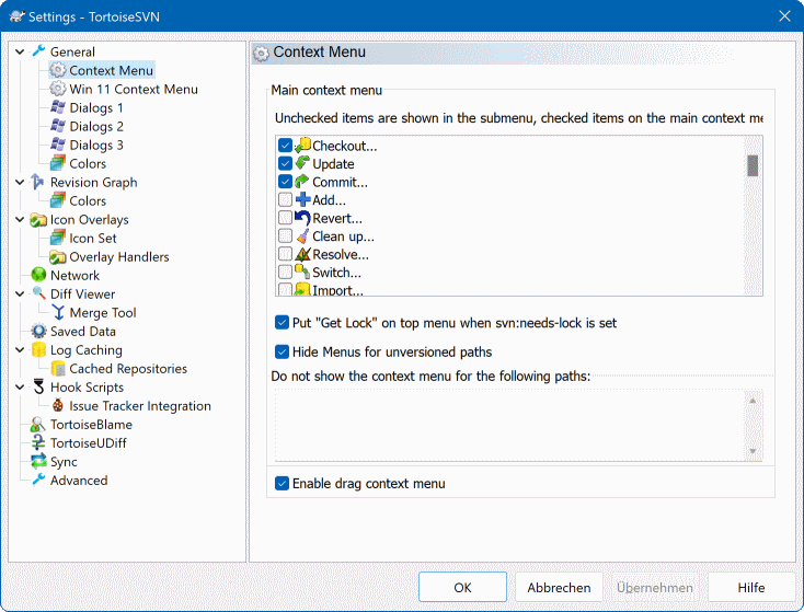 Tortoisesvn S Settings