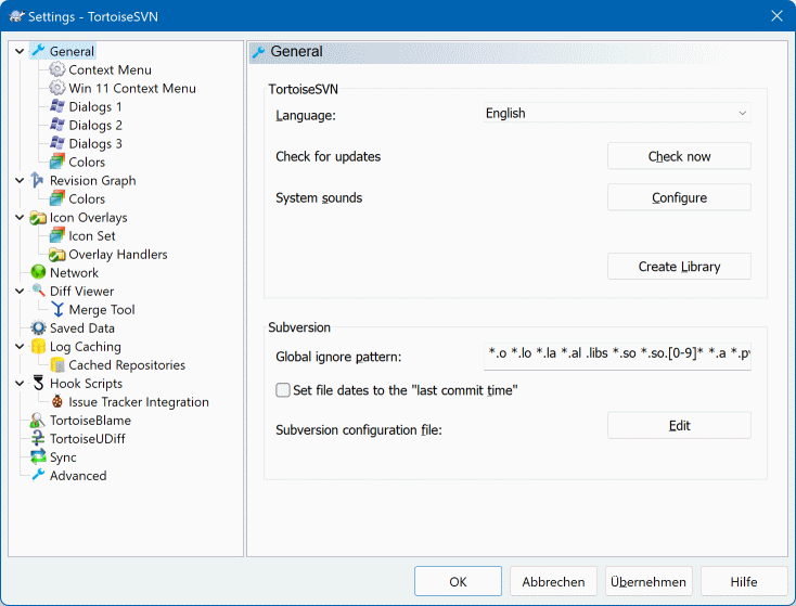 The Settings Dialog, General Page