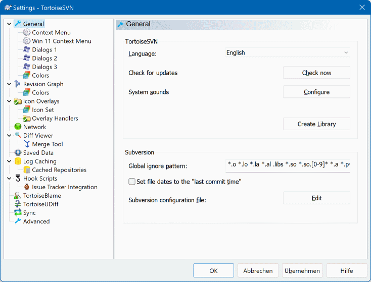 TortoiseSVN's Settings