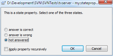 Property dialog state user types
