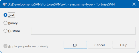 svn:mime-type 属性页
